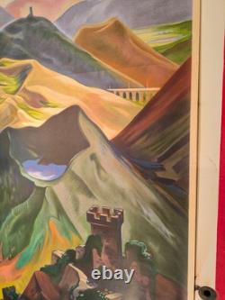 Affiche ancienne originale Auvergne tourisme SNCF 1938 Giroud