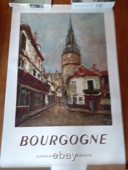 Affiche ancienne originale BOURGOGNE