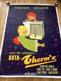 Affiche ancienne originale BUTA-TERM'X années 60- Nicole CONSTANT