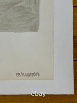 Affiche ancienne originale Bally abstract 1976 VILLEMOT