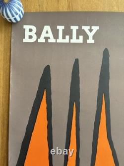Affiche ancienne originale Bally losanges 1969 VILLEMOT