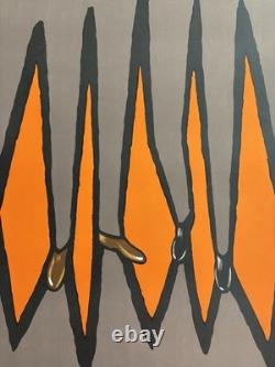 Affiche ancienne originale Bally losanges 1969 VILLEMOT