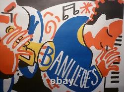 Affiche ancienne originale Boisrond Banlieues bleues Seine st Denis 1998 rare