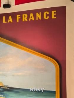 Affiche ancienne originale Bretagne SNCF France1953 entoilée Affiche ancienne originale Bretagne SNCF France1953 entoilée