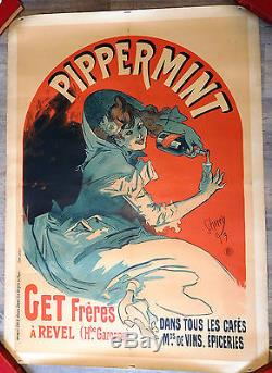Affiche ancienne originale CHERET Jules PIPPERMINT
