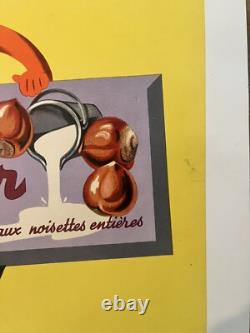 Affiche ancienne originale CHOCOLAT PUPIER ROHONYI années 50