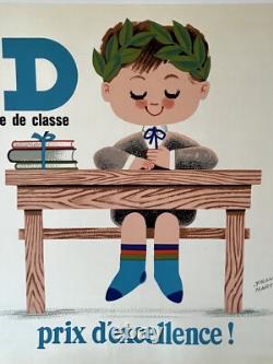 Affiche ancienne originale Chaussettes DD Années 60 MARTOCQ