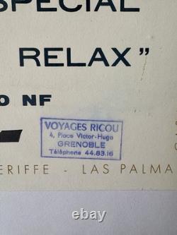 Affiche ancienne originale Croisières Paquet années 70 ALAIN GAUTHIER