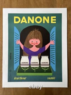 Affiche ancienne originale DANONE 1955 ALAIN GAUTHIER