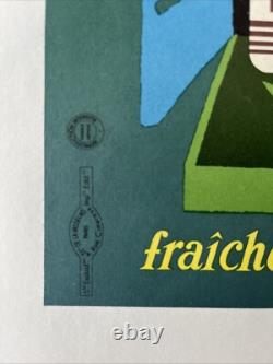 Affiche ancienne originale DANONE 1955 ALAIN GAUTHIER