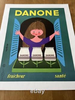 Affiche ancienne originale DANONE 1955 ALAIN GAUTHIER