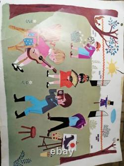 Affiche ancienne originale École Primaire