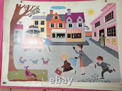 Affiche ancienne originale École Primaire