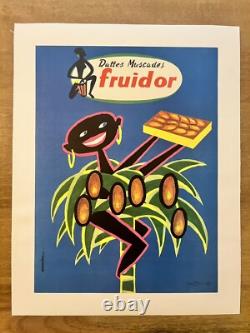 Affiche ancienne originale FRUIDOR AURIAC années 50