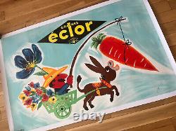 Affiche ancienne originale GRAINES ÉCLOR 1958 Alain WIENC