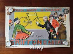Affiche ancienne originale Gonzague Privat Griffon 1910 Griffon d'abord