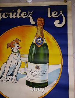 Affiche ancienne originale Goûtez les Aubel et Fils, 1930 Gaillard, 118 x 80