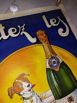 Affiche ancienne originale Goûtez les Aubel et Fils, 1930 Gaillard, 118 x 80