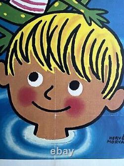 Affiche ancienne originale Jeunesse au plein air 1975 Hervé Morvan
