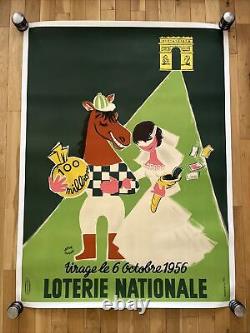 Affiche ancienne originale LOTERIE NATIONALE années 60- LEFOR OPENO