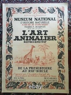 Affiche ancienne originale L'art Animalier années'30