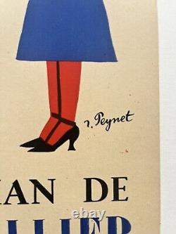 Affiche ancienne originale Le petit général PEYNET 1951