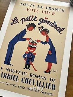 Affiche ancienne originale Le petit général PEYNET 1951