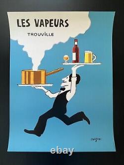 Affiche ancienne originale Les Vapeurs 1988 SAVIGNAC