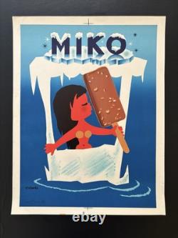 Affiche ancienne originale MIKO SAINT GENIÈS années 60