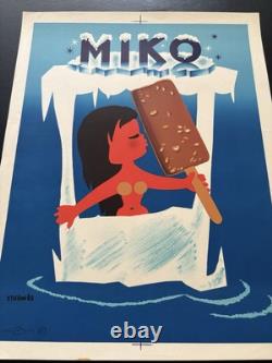 Affiche ancienne originale MIKO SAINT GENIÈS années 60