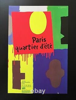 Affiche ancienne originale PARIS QUARTIER D'ÉTÉ 2007 QUAREZ