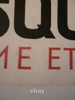 Affiche ancienne originale PLM cote d'Azur Val d'Esquières 1930 entoilée