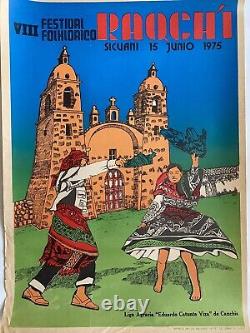 Affiche ancienne originale Pérou 1975