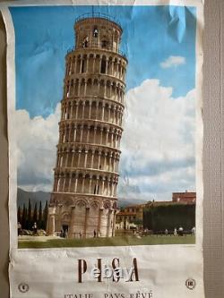 Affiche ancienne originale Pisa 1962 Italie