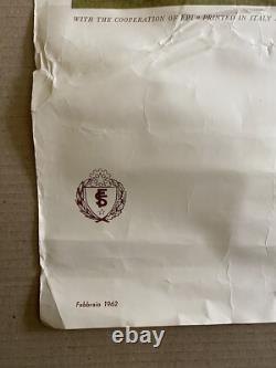 Affiche ancienne originale Pisa 1962 Italie