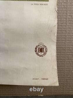 Affiche ancienne originale Pisa 1962 Italie