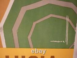 Affiche ancienne originale Playas de Andalucia Espagne Spain Morell rare 1950