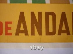 Affiche ancienne originale Playas de Andalucia Espagne Spain Morell rare 1950