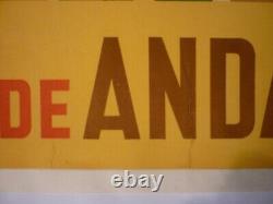 Affiche ancienne originale Playas de Andalucia Espagne Spain Morell rare 1950