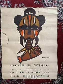 Affiche ancienne originale Poto-Poto Congo
