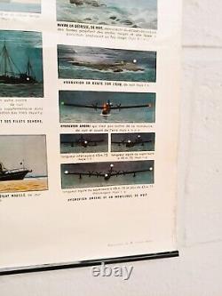 Affiche ancienne originale Prévention des Abordages en Mer Circa 1950
