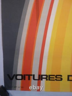 Affiche ancienne originale SNCF Foré Paris Nancy Strasbourg 1971 TEE