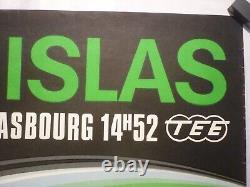Affiche ancienne originale SNCF Foré Paris Nancy Strasbourg 1971 TEE