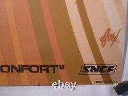 Affiche ancienne originale SNCF Foré Paris Nancy Strasbourg 1971 TEE