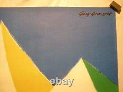 Affiche ancienne originale SNCF ski train sport d'hiver montagne 1970 Georget