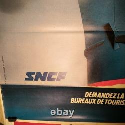 Affiche ancienne originale Sealink SNCF Ferry 1982