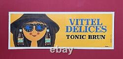 Affiche ancienne originale VITTEL DÉLICES 1960 OMNÈS