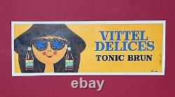 Affiche ancienne originale VITTEL DÉLICES 1960 OMNÈS