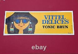 Affiche ancienne originale VITTEL DÉLICES 1960 OMNÈS