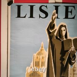 Affiche ancienne originale Villemot SNCF Lisieux 1954